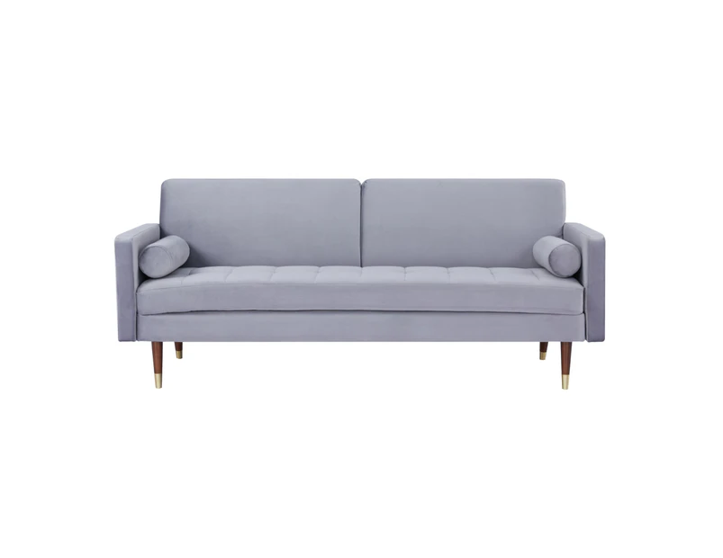 Livia 3 Seater Sofa Bed Fabric Uplholstered Lounge Couch - Gey