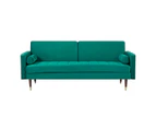 Livia 3 Seater Sofa Bed Fabric Uplholstered Lounge Couch - Green