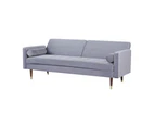 Livia 3 Seater Sofa Bed Fabric Uplholstered Lounge Couch - Gey