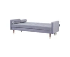 Livia 3 Seater Sofa Bed Fabric Uplholstered Lounge Couch - Gey