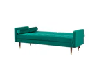 Livia 3 Seater Sofa Bed Fabric Uplholstered Lounge Couch - Green