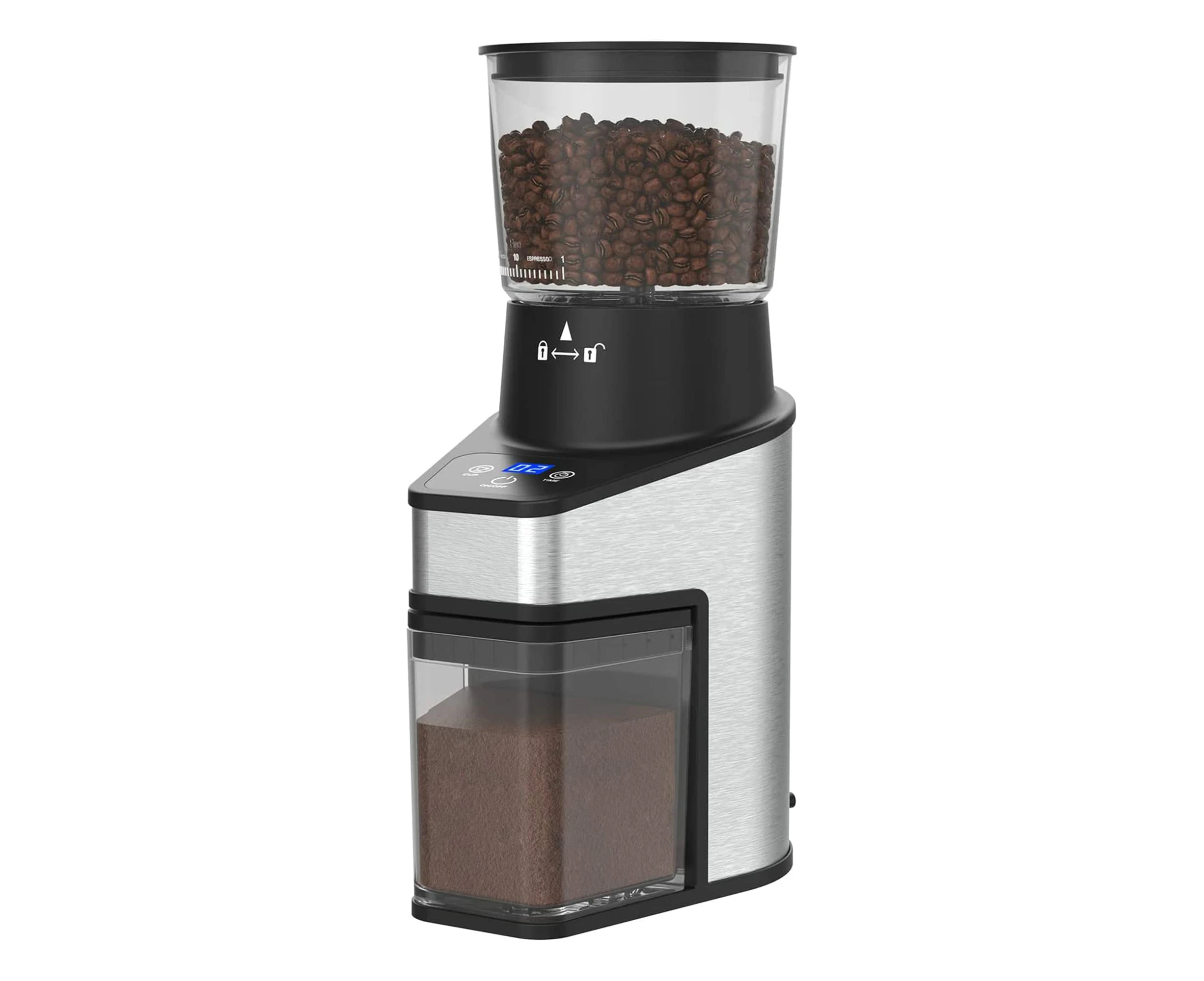 YOPOWER Burr Coffee Grinder Electric w/Adjustable Settings for Precision Coffee Bean Grinding (18 Cup)