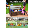 Livsip Outdoor Storage Box Garden Bench XL Wooden Chest Tool Container Cabinet 126x52x54CM