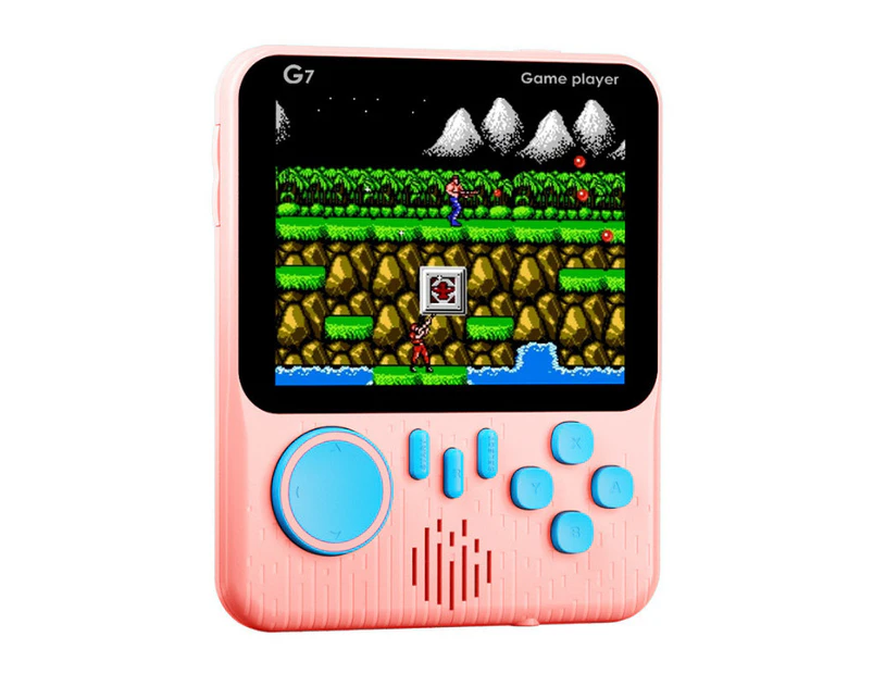 Retro Mini Handheld Game Console 3.5 inch 666 in 1 Portable Retro Student Card Machine Portable Retro Nostalgic Games Console-Single Player(Pink)