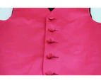 Hot Pink Boys Junior Vest Adjustable Waistcoat Polyester - Hot Pink