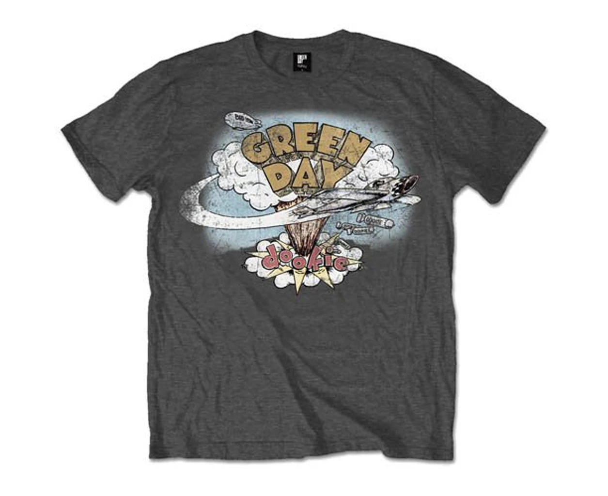 Green Day 'Dookie Vintage' (Grey) T-Shirt