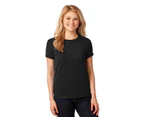 Female Ladies Women's Heavy Cotton Blank Plain Basic T-Shirt Tee Tops - Black