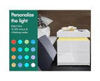 ALFORDSON Bedside Table RGB LED 2 Drawers White