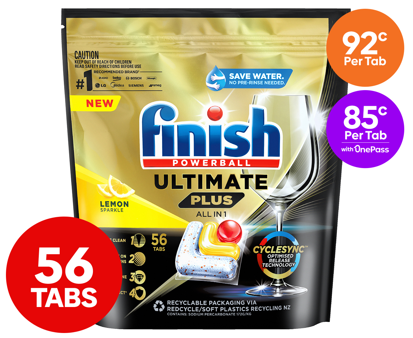 Finish® Ultimate Plus All in One 31 Lemon Sparkle