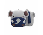 Cute Toddler Backpack Toddler Bag Animal Cartoon Mini Travel Bag for Kids Grey Elephant