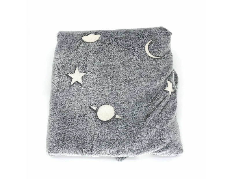 Coral Fleece Blanket Thick Blanket Soft Blanket Children's Blanket Luminous Blanket Kid Gift Grey