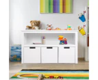 Levede Kids Toy Storage Unit Organiser Box Cabinet Bookshelf Child Drawer Wooden