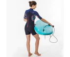 DECATHLON OLAIAN Women's Surfing Shorty Short-sleeved Back Zip Neoprene 1.5mm - 500 Waku