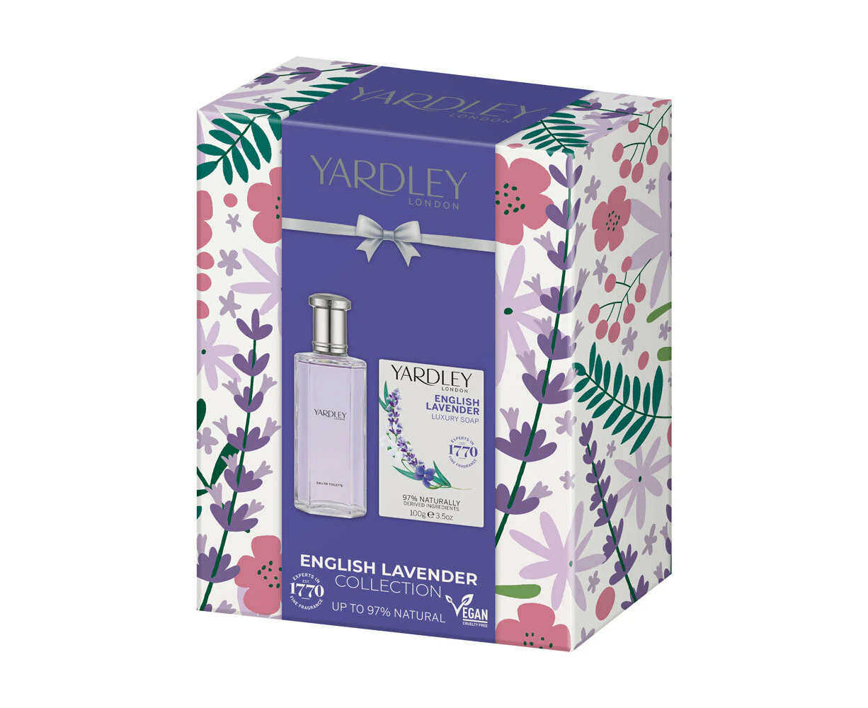 Yardley English Lavender Gift Set 50ml Eau De Toilette and 100gm Soap