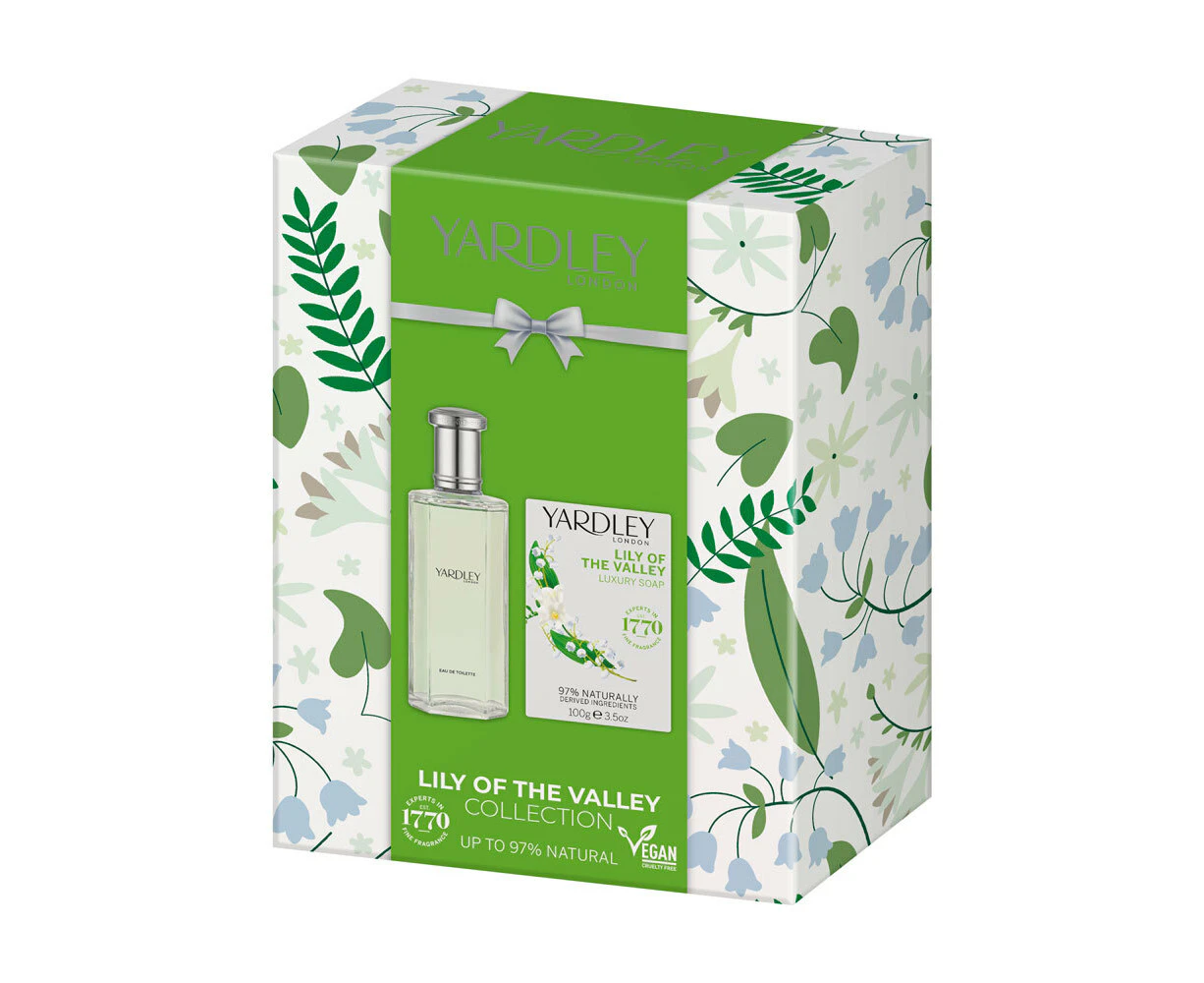 Yardley Lily of the Valley Gift Set 50ml Eau De Toilette and 100gm Soap