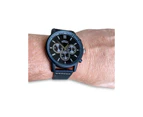 5pc Men's Republic Stylish Modern Watch Set With 4 Bracelets Gift Set Black