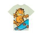Garfield Childrens/Kids Skateboard T-Shirt (Pastel Green) - NS6976