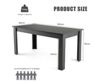 Giantex Modern Dining Table Classic Rectangular Table w/Sturdy L-shaped Legs 160cm Kitchen Table Black