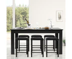 Giantex Modern Dining Table Classic Rectangular Table w/Sturdy L-shaped Legs 160cm Kitchen Table Black