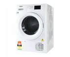 Whirlpool 9kg Front Load Heat Pump Clothes Dryer FreshCare+ Woolmark (WFHPM22)