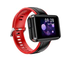 T91 1.4-inch Screen Bluetooth Fitness Band and Headphones- USB Charging - Red