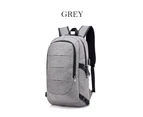 Vibe Geeks Waterproof Laptop Backpack with USB Port, Anti-theft - Grey