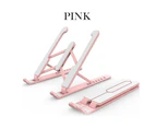 Vibe Geeks Notebook Computer Stand Anti-Skid Heat Dissipation Base Foldable Lifting Stand - Pink
