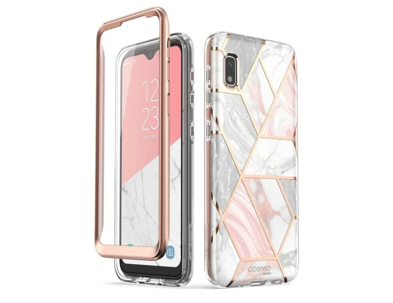 Samsung Galaxy A10e Case With  Built-in Screen Protector Cosmo Full-body Glitter - Marble