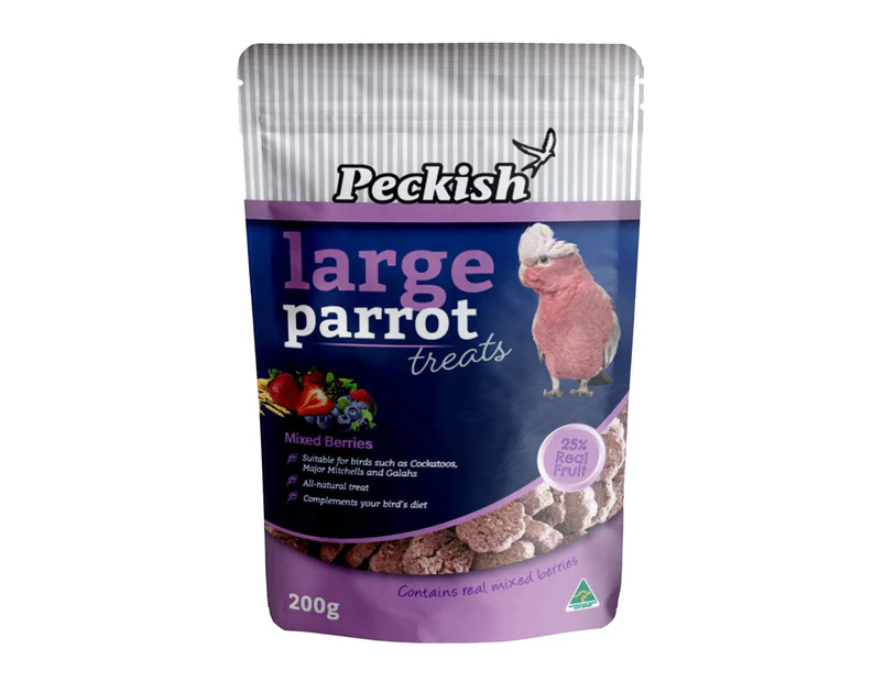 Peckish Large Parrot Treats for Training & Games Mixed Berries 200g
