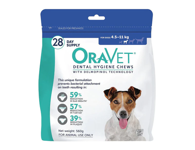 Plaque & Tartar Control Chews for Small Dogs 4.5-11kg, 28's