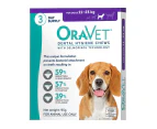 Oravet Dental Hygiene Chews for Medium Dogs 11-23kg Purple 3 Pack