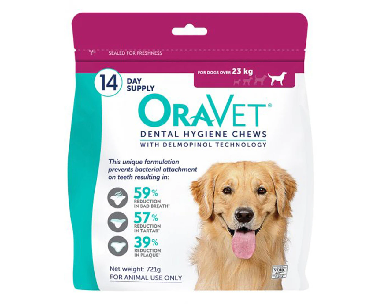 Plaque & Tartar Dental Control Chews for Large Dogs over 23kg - 14 Chews