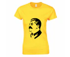 Joseph Stalin Soviet Union Russian Socialist Ladies Women Yellow T Shirt Tee Top