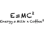 E=mc2 Energy Milk Coffee Funny Einstein Ladies Women Yellow T-Shirt Tee Tops