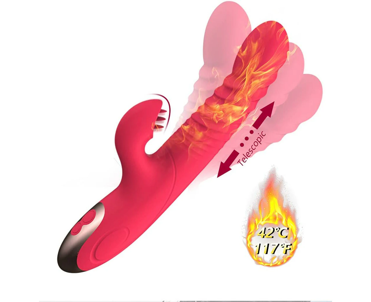 Rechargeable Rabbit Vibrators for Women Massager with 8 Speeds Vibration Vibrating Toys for Woman