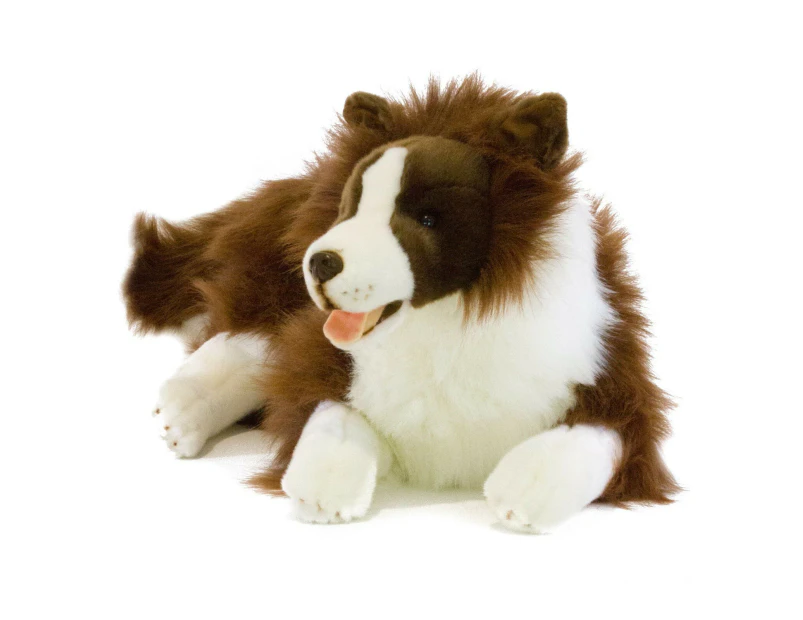 Bocchetta Plush Toys Fudge XL Chocolate Border Collie Dog Extra Large