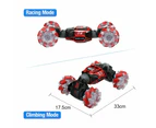 4WD RC Stunt Drift Car with Hand Gesture Remote Control - Red