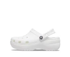 Crocs Womens Classic Platform Clog Sandals - White