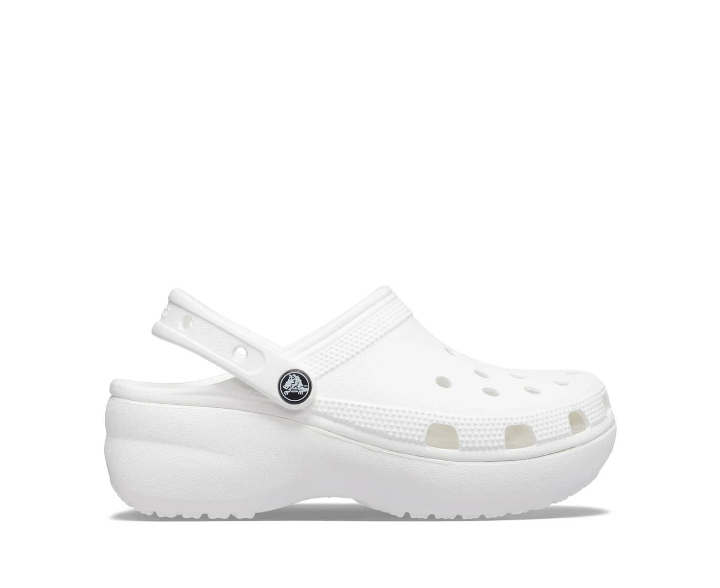 Crocs Womens Classic Platform Clog Sandals - White