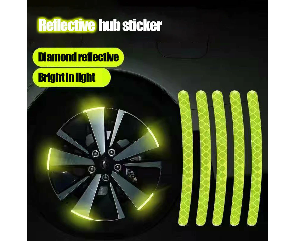 Car Tire Reflective Stickers - Green