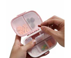 Pill Box Medicine Organizer Dispenser Box Case Travel Tablet Container Holder Pink