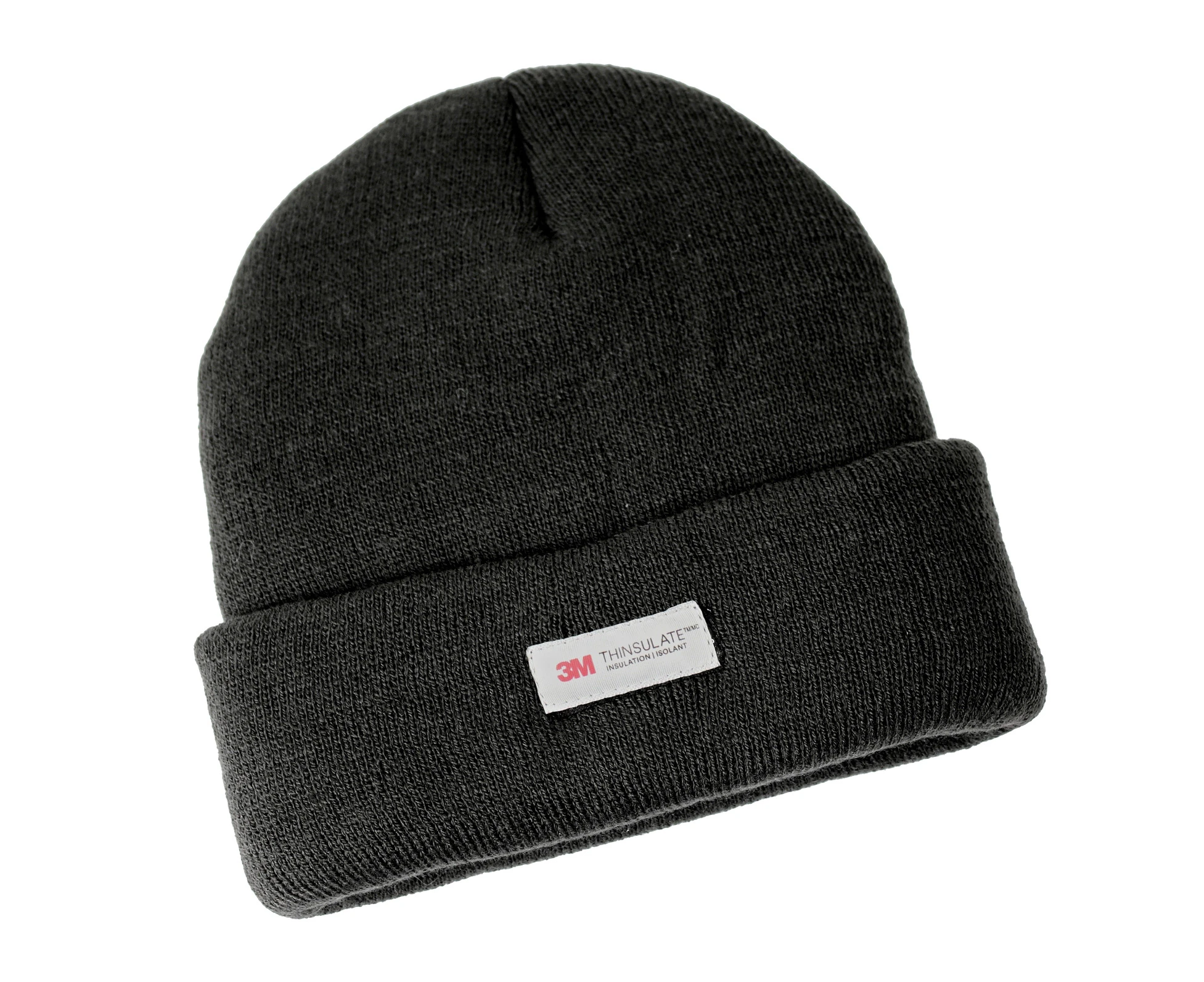 3M Thinsulate Pull On Beanie Hat Ski Knit Thermal Insulated in Black