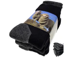 3 Pairs Heavy Duty Merino Wool Work Socks Extra Thick Cushion (Size 11-14)