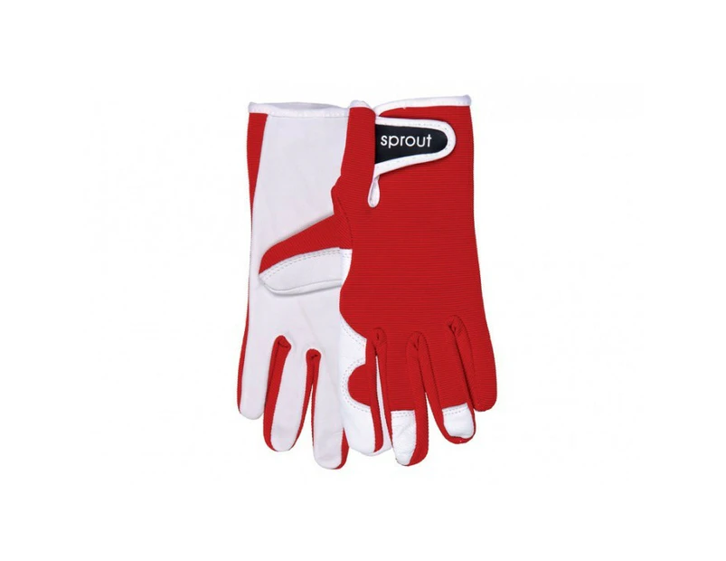Sprout Goatskin Gardening Gloves - Red - N/A