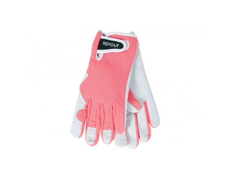 Sprout Goatskin Gardening Gloves - Coral - N/A