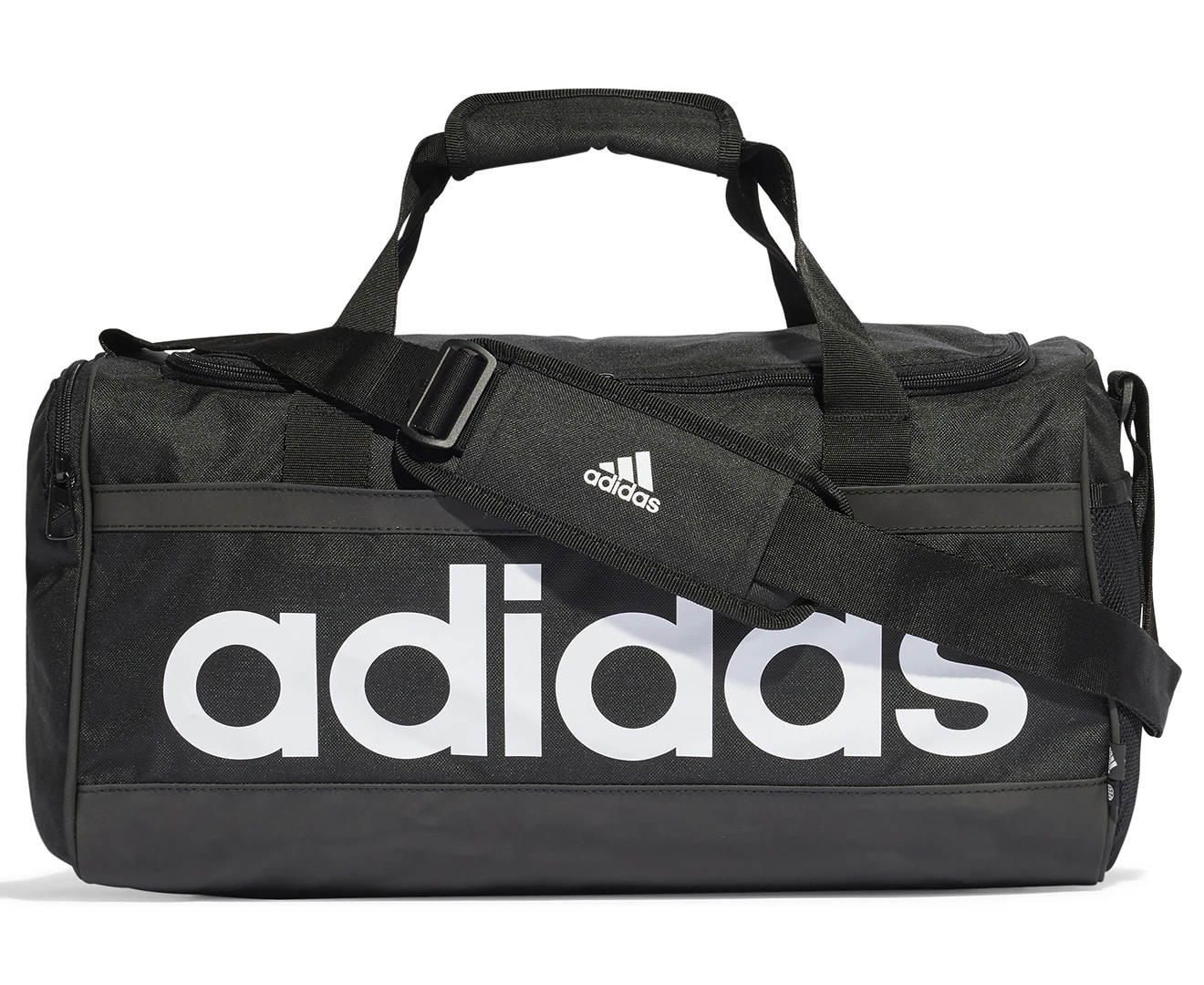 Adidas 25L Essentials Linear Small Duffle Bag - Black/White