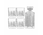 Luigi Bormioli  Mixology Elixir 5 Piece Crystal Glass Whisky Set with Decanter & Glasses