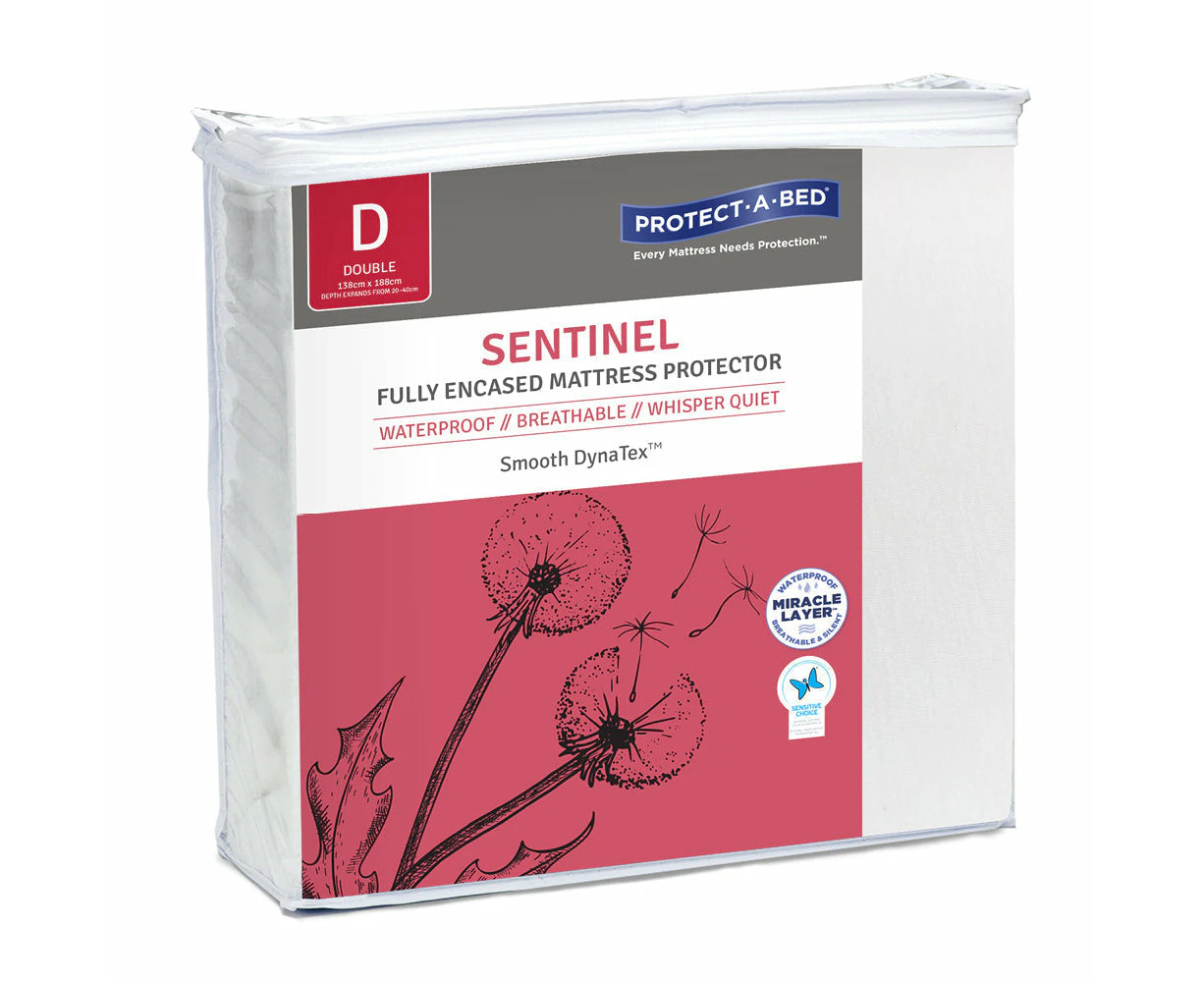 Protect-A-Bed® Sentinel Dynatex Fully Encased Waterproof Mattress Protector Double