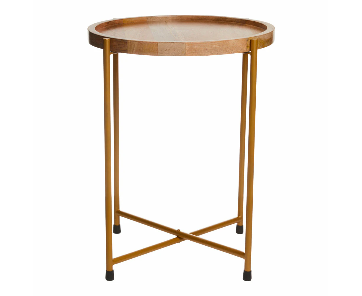 Home Beautiful Wood Side Table 36X36X46cm