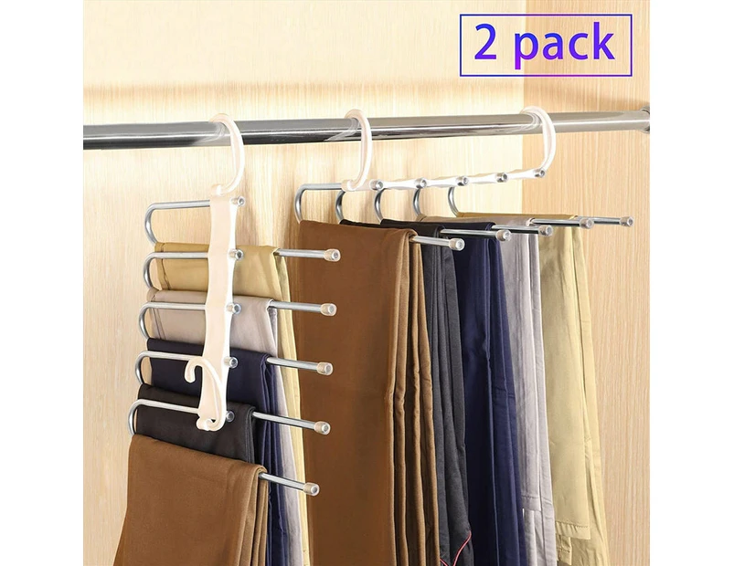 3 Pack Adjustable Multi Layer Pants Hanger